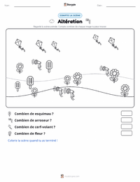 Aperçu de la feuille de travail imprimable Météo