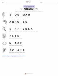 Aperçu de la feuille de travail imprimable Météo