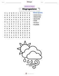 Anteprima della scheda stampabile di Tempo meteorologico