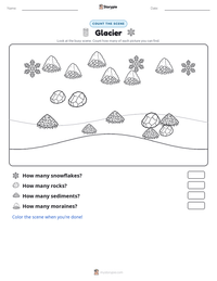 Glacier printable worksheet preview