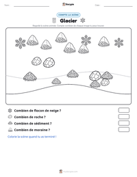 Aperçu de la feuille de travail imprimable Glacier