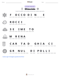 Anteprima della scheda stampabile di Ghiacciaio