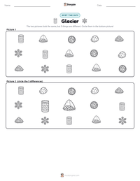 Glacier printable worksheet preview
