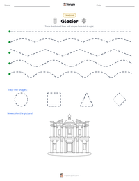 Glacier printable worksheet preview