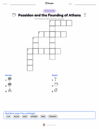 Poseidon and the Founding of Athens printable worksheet preview