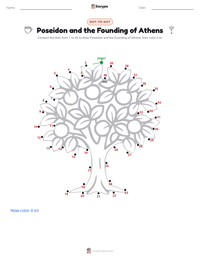 Poseidon and the Founding of Athens printable worksheet preview