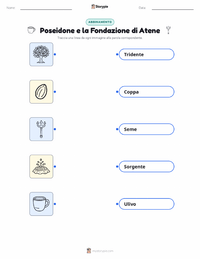 Anteprima della scheda stampabile di Poseidone e la Fondazione di Atene