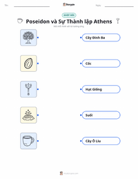 Tài liệu in sẵn Poseidon và Sự thành lập Athens cho trẻ em