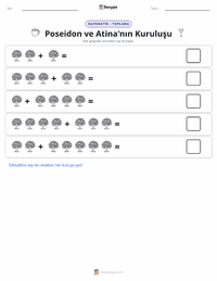 Poseidon ve Atina'nın Kuruluşu yazdırılabilir çalışma sayfası önizlemesi