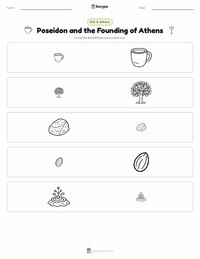 Poseidon and the Founding of Athens printable worksheet preview