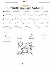 Poseidon ve Atina'nın Kuruluşu yazdırılabilir çalışma sayfası önizlemesi