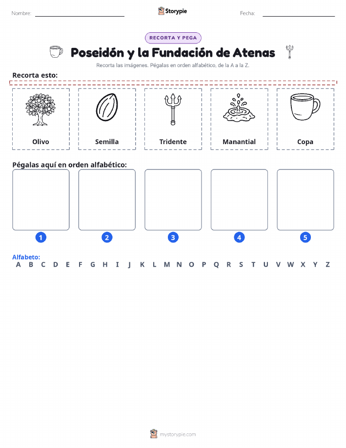 Cortar y Pegar el Alfabeto