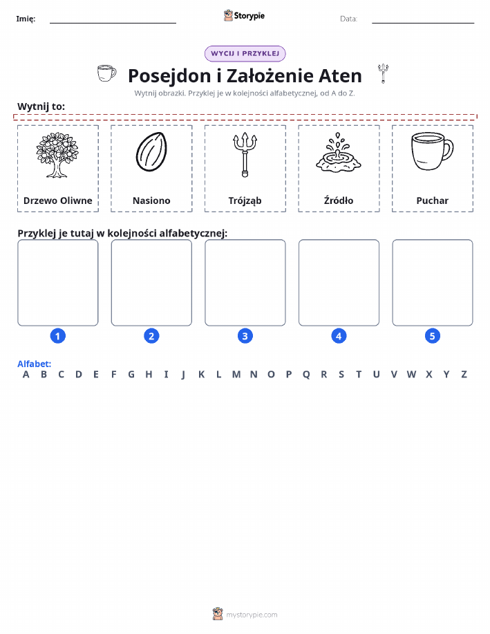 Wytnij i Wklej Alfabet
