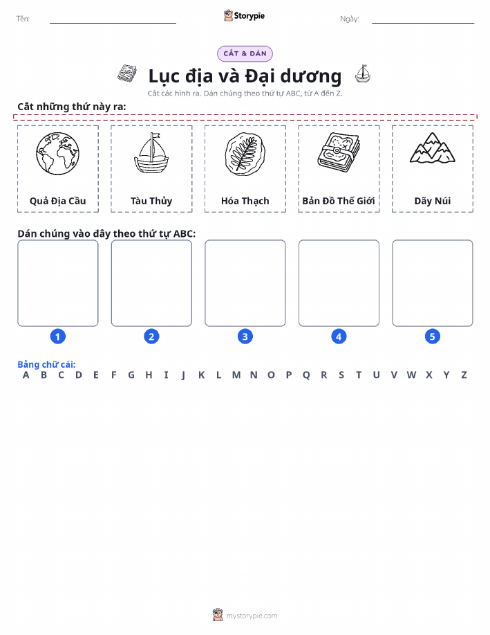 Cắt & Dán Chữ Cái