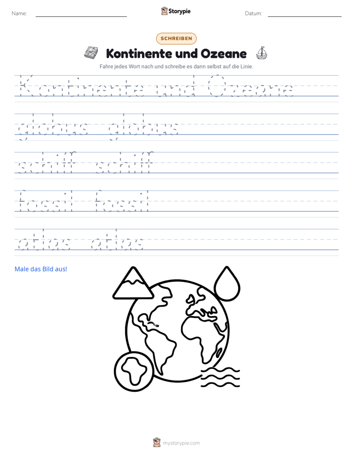 Schreibübung