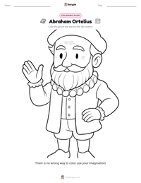 Abraham Ortelius printable worksheet preview