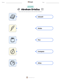 Abraham Ortelius printable worksheet preview
