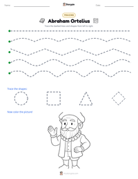 Abraham Ortelius printable worksheet preview