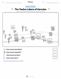 The Twelve Labors of Hercules printable worksheet preview