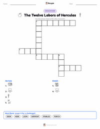 The Twelve Labors of Hercules printable worksheet preview