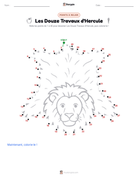 Aperçu de la feuille de travail imprimable Les Douze Travaux d'Hercule