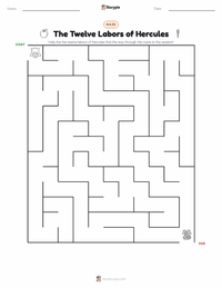 The Twelve Labors of Hercules printable worksheet preview