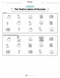 The Twelve Labors of Hercules printable worksheet preview
