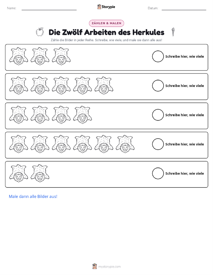 Zählen & Ausmalen
