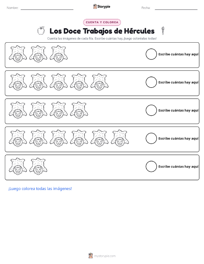 Contar y Colorear
