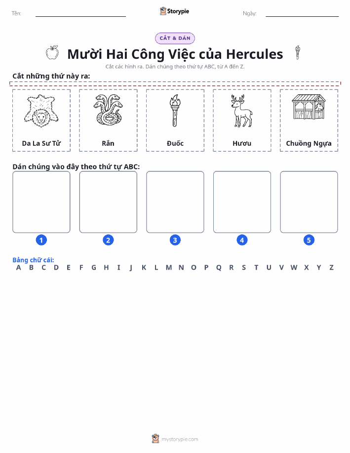 Cắt & Dán Chữ Cái