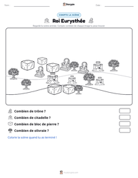 Aperçu de la feuille de travail imprimable Roi Eurysthée