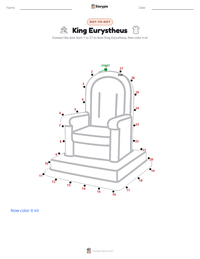 King Eurystheus printable worksheet preview