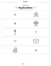 King Eurystheus printable worksheet preview