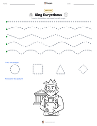 King Eurystheus printable worksheet preview
