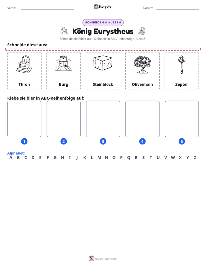Schneiden & Einfügen Alphabet