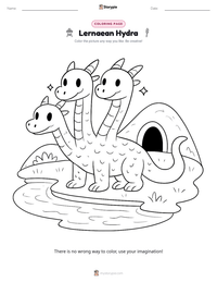 Lernaean Hydra printable worksheet preview