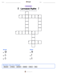 Lernaean Hydra printable worksheet preview