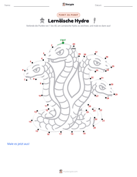 Lernäische Hydra druckbare Arbeitsblatt Vorschau
