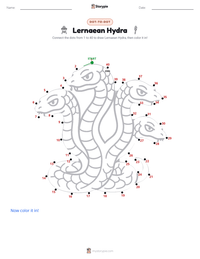 Lernaean Hydra printable worksheet preview