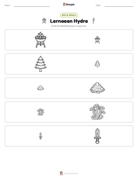 Lernaean Hydra printable worksheet preview