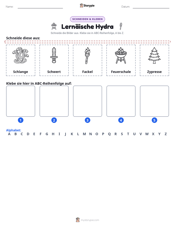 Schneiden & Einfügen Alphabet