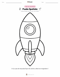 Page de coloriage Fusée Spatiale pour les enfants