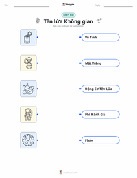 Tài liệu in sẵn Tên lửa không gian cho trẻ em