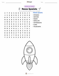 Anteprima della scheda stampabile di Razzo Spaziale
