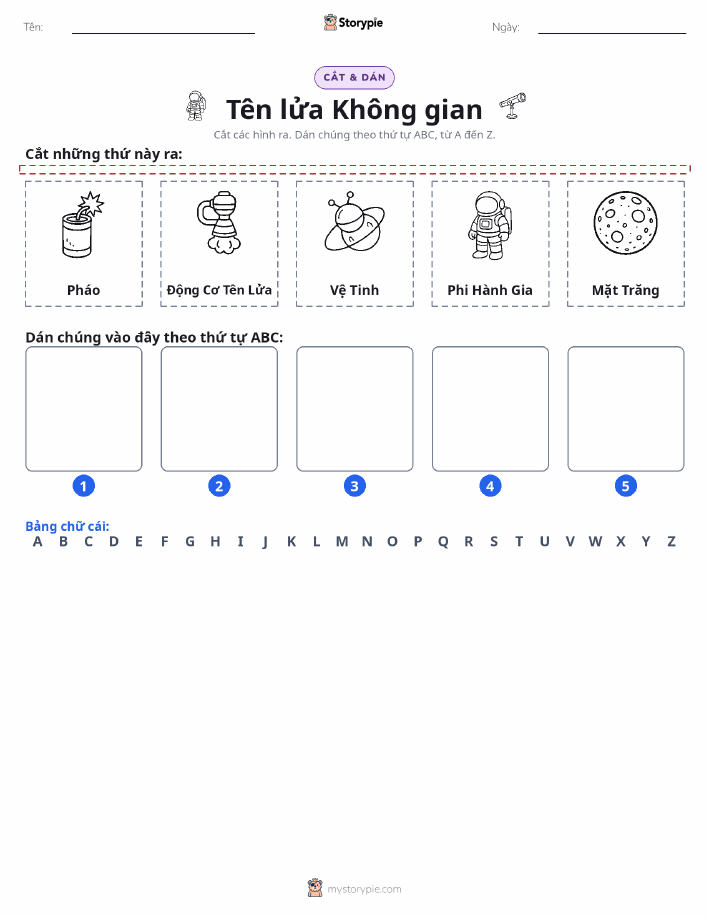 Cắt & Dán Chữ Cái