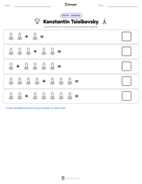 Konstantin Tsiolkovsky printable worksheet preview