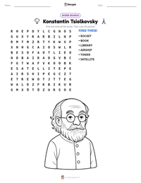 Konstantin Tsiolkovsky printable worksheet preview