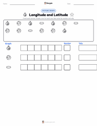 Longitude and Latitude printable worksheet preview