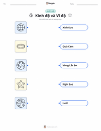 Tài liệu in sẵn Kinh độ và Vĩ độ cho trẻ em