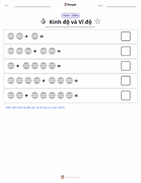 Xem trước tài liệu in sẵn Kinh độ và Vĩ độ
